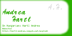 andrea hartl business card